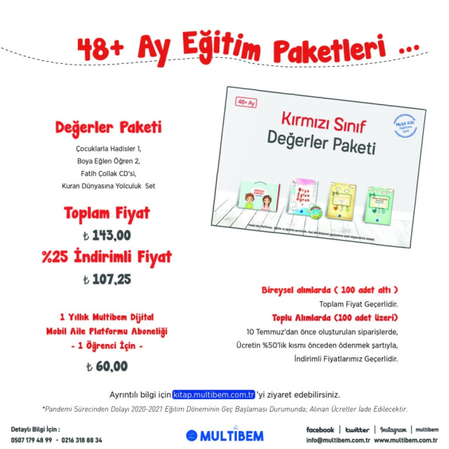 KIRMIZI DEĞERLER ÖĞRENCİ PAKETİ - 1