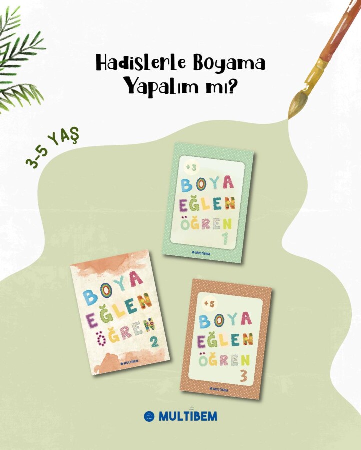 1500 TL'lik alışverişe 3 Kitaplık Boya Eğlen Öğren Hadis Boyama Seti bedava.