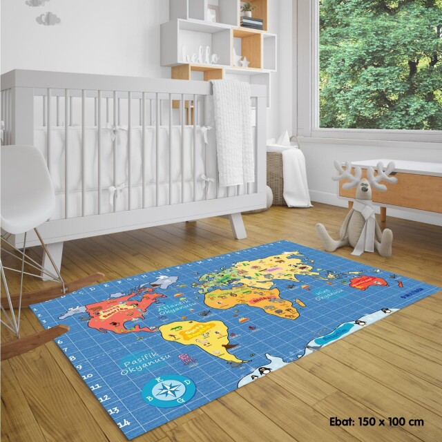 DÜNYA HARİTASI HALISI - 1