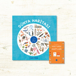 DÜNYA HARİTASI + HAYVAN FLAŞ KARTLARI - Multibem