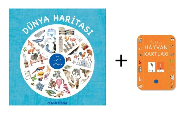 DÜNYA HARİTASI + HAYVAN FLAŞ KARTLARI - 2