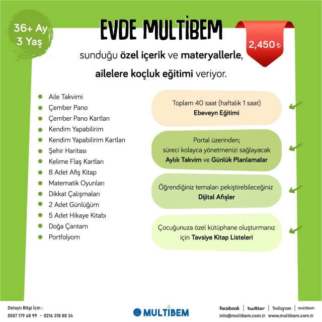 EVDE MULTİBEM 36 - 48 AY (YEŞİL) - 2