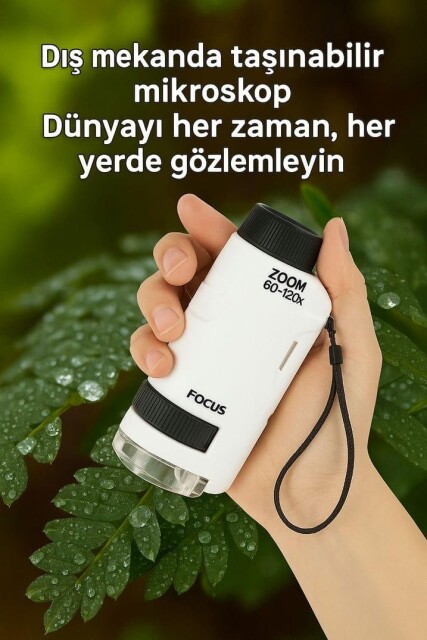 ÇOCUK DOĞA MİKROSKOPU - MİNİ CEP BOY 60X-120X - 3