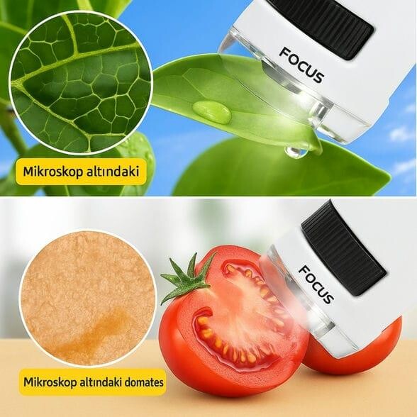 ÇOCUK DOĞA MİKROSKOPU - MİNİ CEP BOY 60X-120X - 4